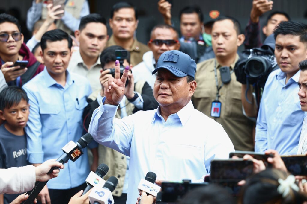 Prabowo Subianto Memilih di TPS: Menjunjung Nurani, Menjaga TPS dengan Tertib, Damai, dan Sejuk